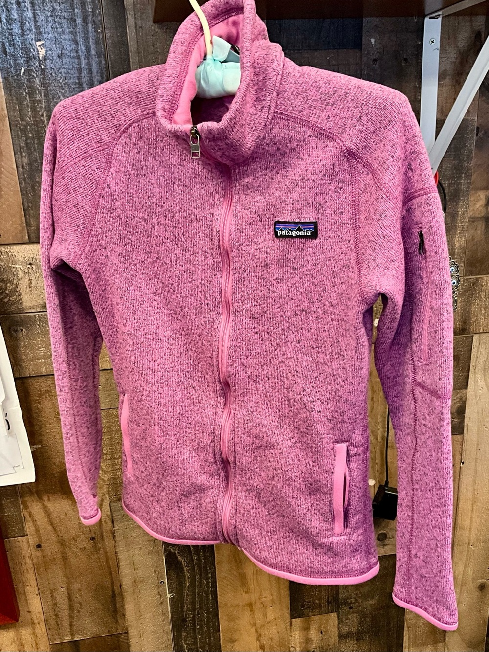 Patagonia Women’s Heather Pink Full Zip Fleece Jacket